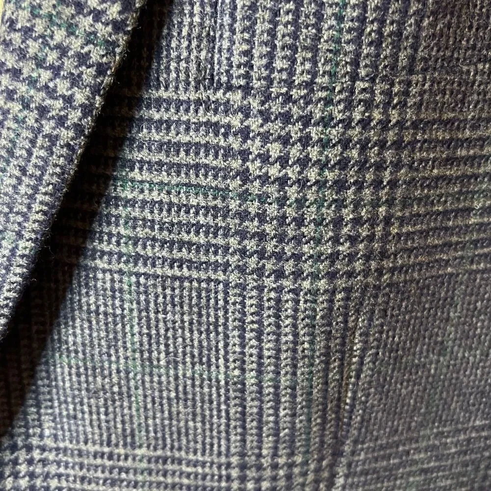 EEUC Men's J.Crew Ludlow Plaid Blazer Jacket Sports Coat Size 44L 44 Long